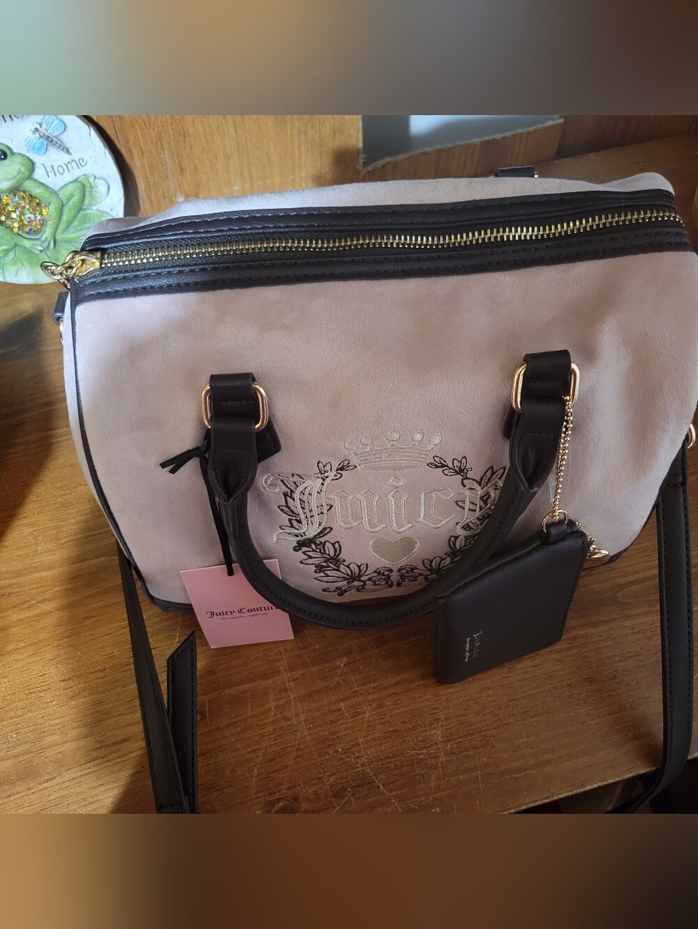 Juicy Couture Dusty Blush Heritage Satchel Bag New With Tags.Includes Coin Purse